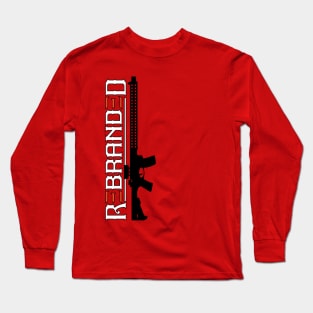 Rebranded Vertical Logo with Rifle Long Sleeve T-Shirt